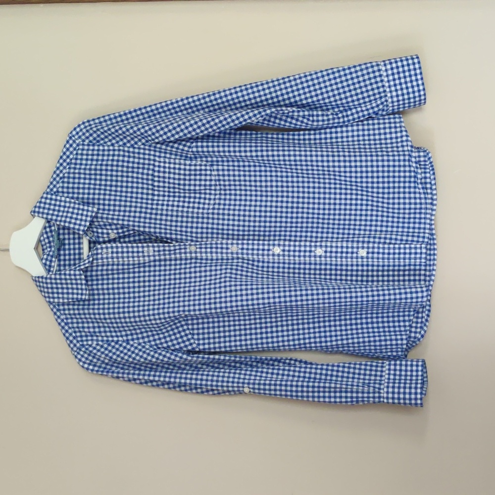 Blue gingham button down by Fleur Bleue